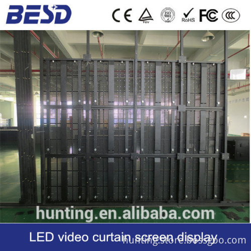 P10 RGB indoor led curtain/ led mess display for stage backbround